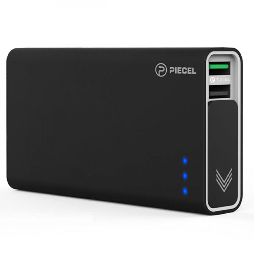 3JsQwN5W07tWTLlksIliYnzw35nQrbf0DNg3Yy8D.jpg PIECELL - 13400 mAh Two Ports Power Bank 250 g Black - Image 1