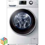 Haier Front Load Washer/Dryer, 10kg/6kg, 16 Programs, 1400 RPM, BLDC Inverter Motor, White (HWD100-BP14636)