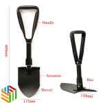 للرحلات والنزه البرية معول  ومجرفة و منشار 3 في 1 مع جراب للحفظ - Image 4