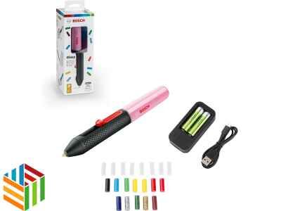Bosch Gluey Cordless Hot Glue Pen Cupcake Pink – portable wireless glue gun for crafts and repairs