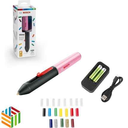 Bosch Gluey Cordless Hot Glue Pen Cupcake Pink – portable wireless glue gun for crafts and repairs
