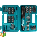 Makita DF001DW plastic bag full of powerful accessories with charger