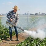 Farmer using KOREA FOG MACHINE 9LITERS Tools Cube