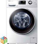Haier Front Load Washer, 10 kg, 1200 RPM, 16 Programs, DD Inverter Motor, White (HW100-B12636)