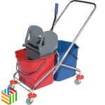 عربية نظافة مزدوج ٤٦ لتر بعجلات