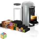 Vertuoplus & 16 sleeves bundle-Silver Coffee Machine