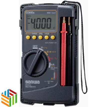SANWA CD800A Digital Multimeter – Reliable AC/DC 600V, 400mA, Continuity Buzzer