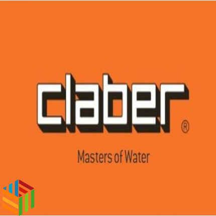 Claber logo with sleek, modern lettering and distinctive orange accents.