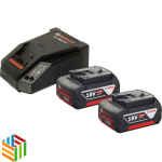 Bosch 1600A002F9 4Ah Cordless Li-ion Coolpack Starter Set with 2-Batteries and Charger