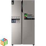 Haier Refrigerator Side by Side, 17.8 Cu.Ft./504 Ltrs, Dual Inverter Compressor, Silver (HRF-650SS)