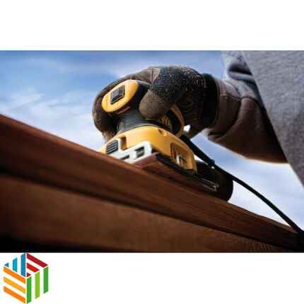 DWE6411 Dewalt Sander showing ergonomic grip