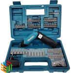 مفك براغي لاسلكي ماكيتا DF001DW | طقم طاقة متكامل (81 قطعة)