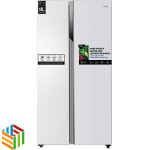 Haier Refrigerator Side by Side, 17.8 Cu.Ft./504 Ltrs, Dual Inverter Compressor, White (HRF-650WW)
