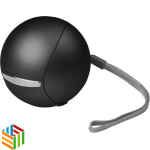 PIECELL - مكبر صوت استيريو بلوتوث قابل للنقل معدني أسود