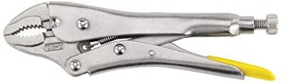 xowIZFOIbuzeAOhip3TCIRnFAXWX5w5LI05iIMf6.jpg Stanley 0-84-809 Traditional Curved Jaw Locking Pliers - Image 1