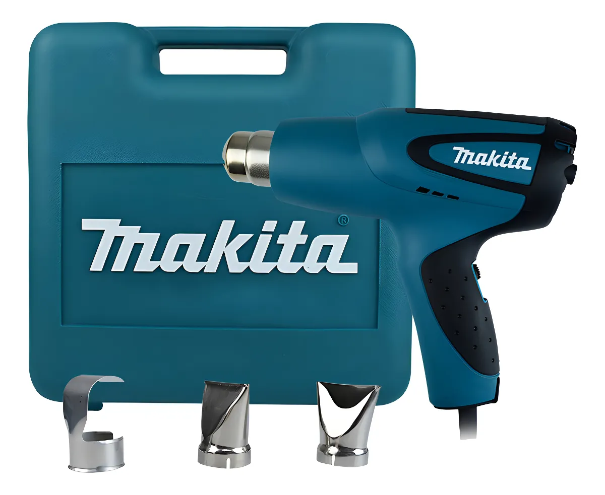 Makita Heat Gun HG5012 – Ergonomic Professional Heat Tool Makita Heat Gun HG5012 front view showing ergonomic design and controls